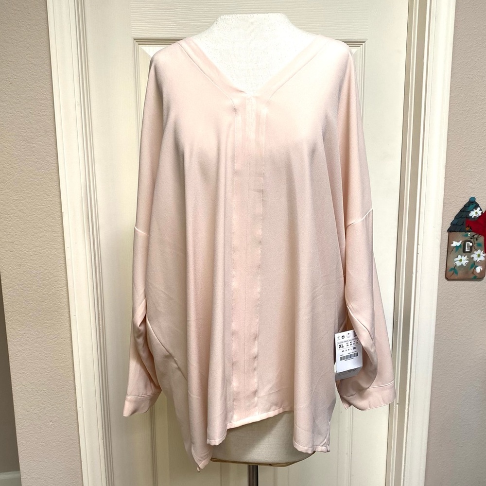 ZARA NWT Flowy Tie-Back Shirt XL